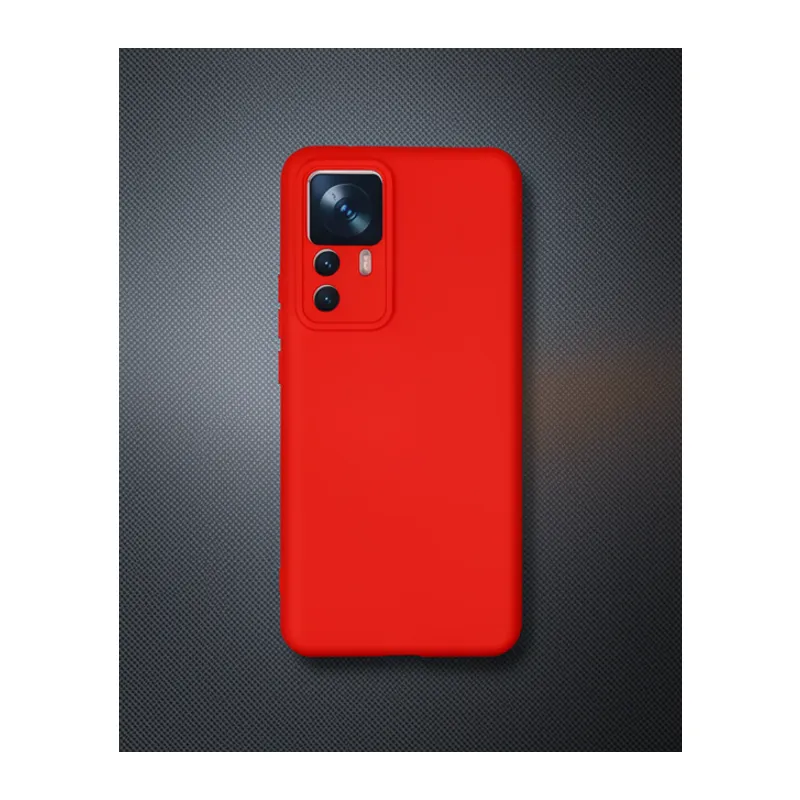 Xiaomi Mi 12t Pro Kılıf Nano İçi Kadife Silikon - Kırmızı