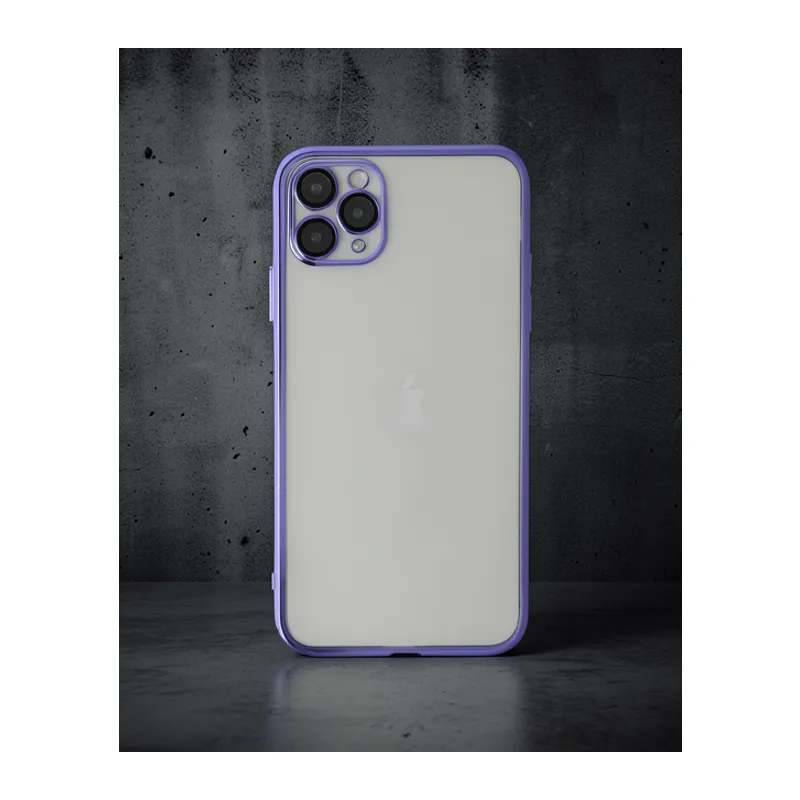 Apple İphone 11 Pro Max Kılıf Razer Lensli Silikon - Mor