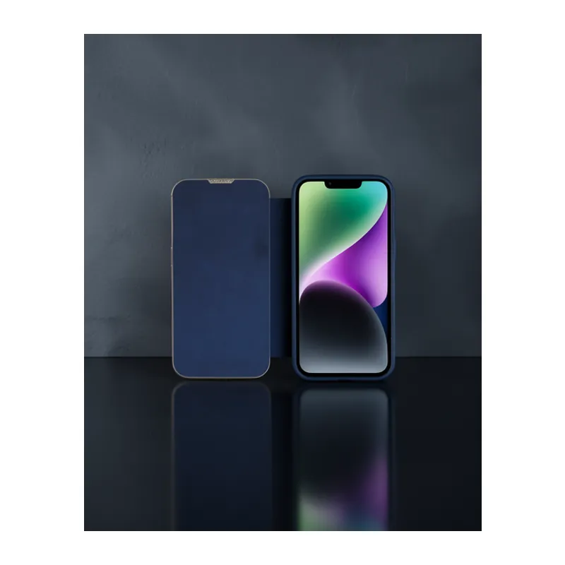 Apple İphone 14 Pro Max Kılıf Dolpin Kapaklı - Lacivert