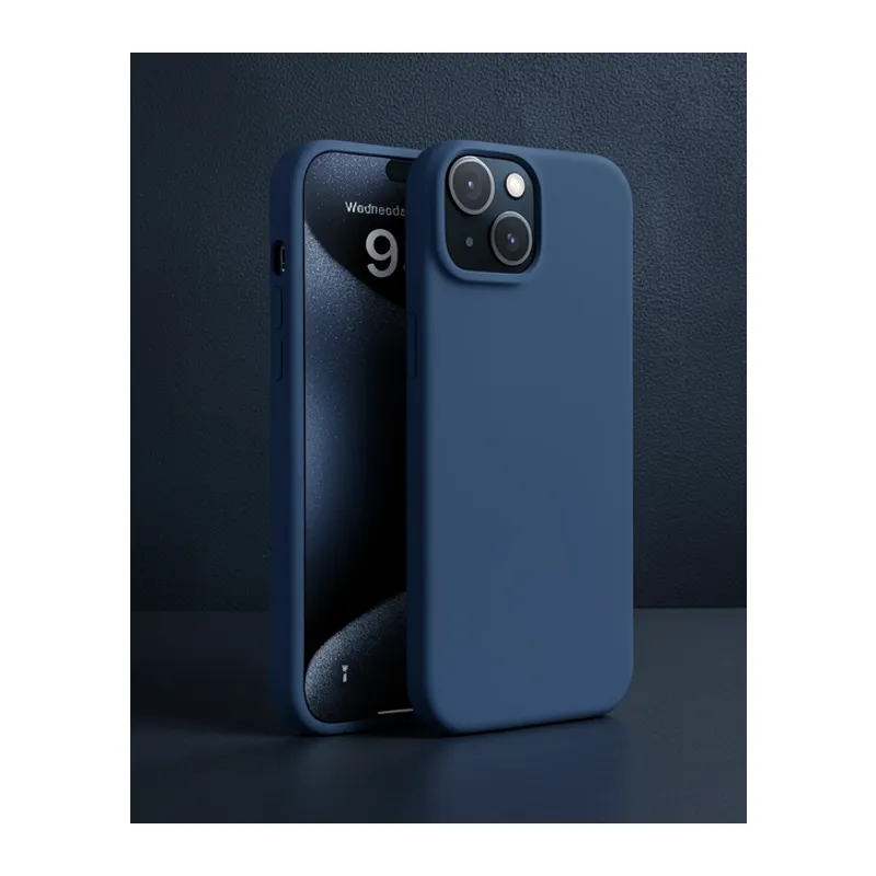 Apple İphone 15 Kılıf First Silikon - Lacivert