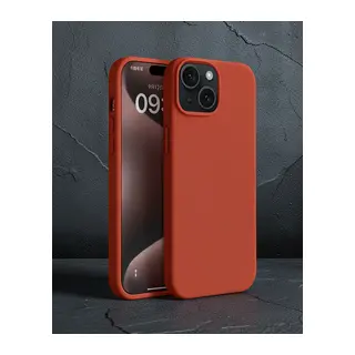 Apple İphone 15 Kılıf First Silikon - Kırmızı