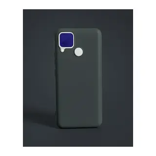 Realme C15 Kılıf Nano İçi Kadife Silikon - Koyu Yeşil