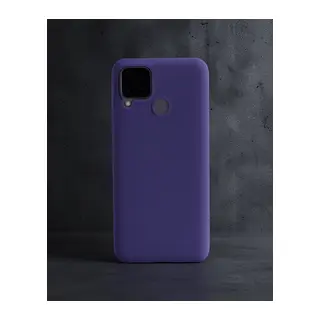 Realme C15 Kılıf Nano İçi Kadife Silikon - Mor