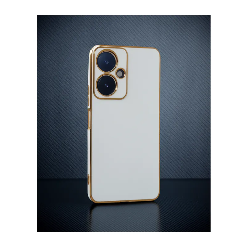 Vivo Y27 Kılıf Volet Silikon - Beyaz