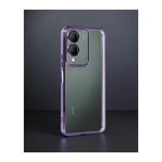 Vivo Y17s Kılıf Razer Lensli Silikon - Mor