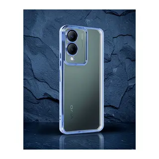Vivo Y17s Kılıf Razer Lensli Silikon - Açık Mavi