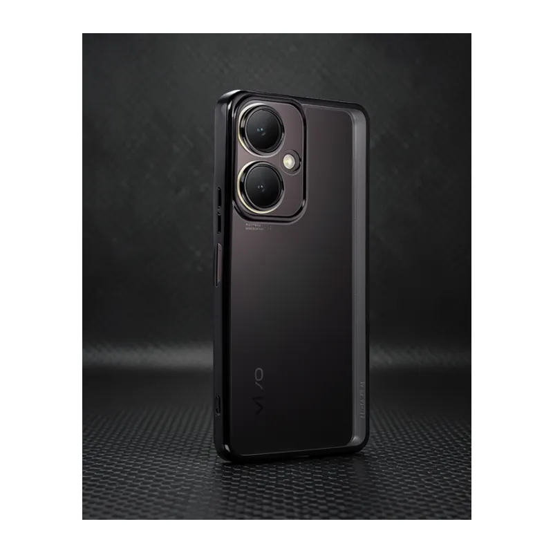 Vivo Y27 Kılıf Razer Lensli Silikon - Siyah