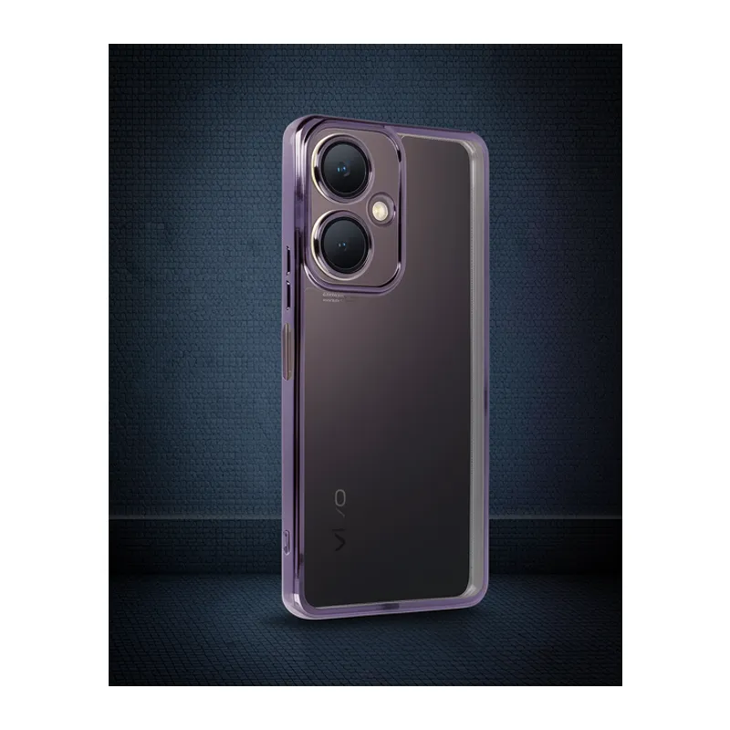 Vivo Y27 Kılıf Razer Lensli Silikon - Mor
