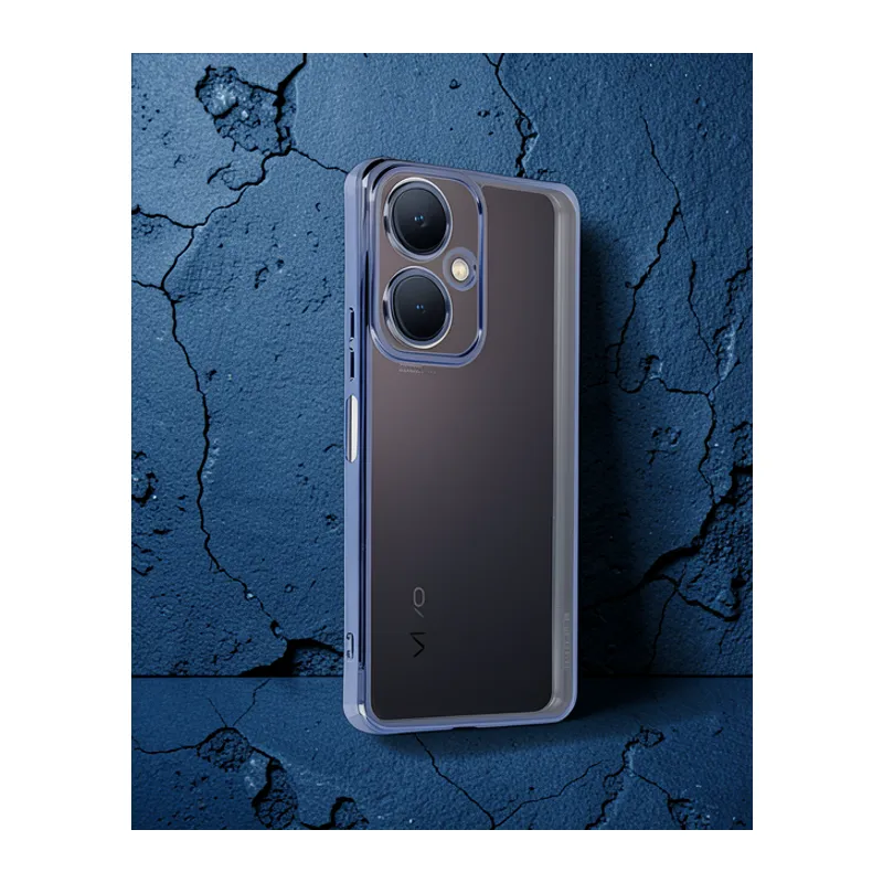 Vivo Y27 Kılıf Razer Lensli Silikon - Açık Mavi