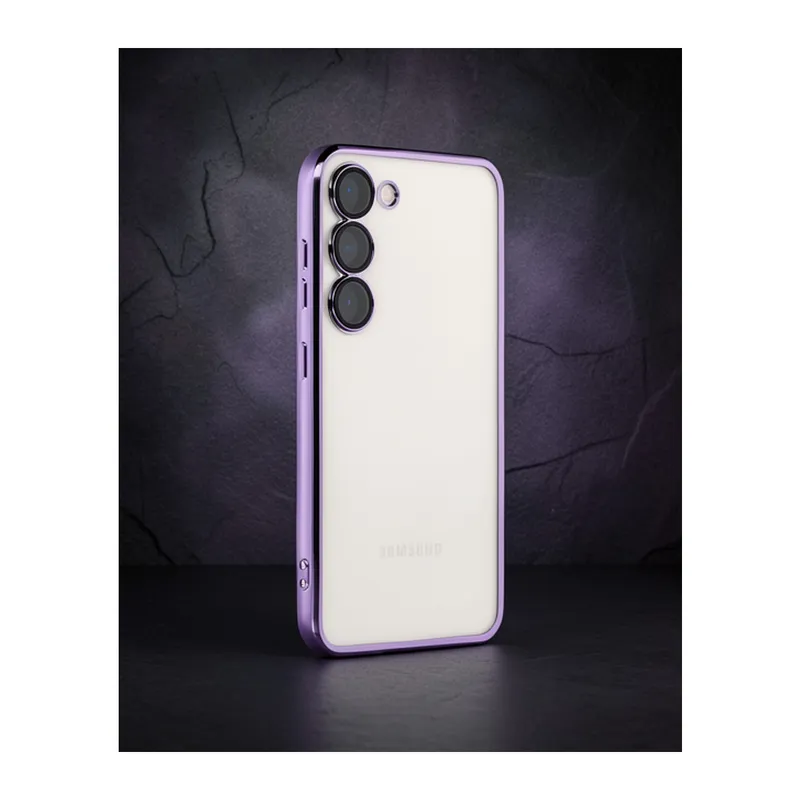 Samsung Galaxy S24 Plus Kılıf Razer Lensli Silikon - Mor
