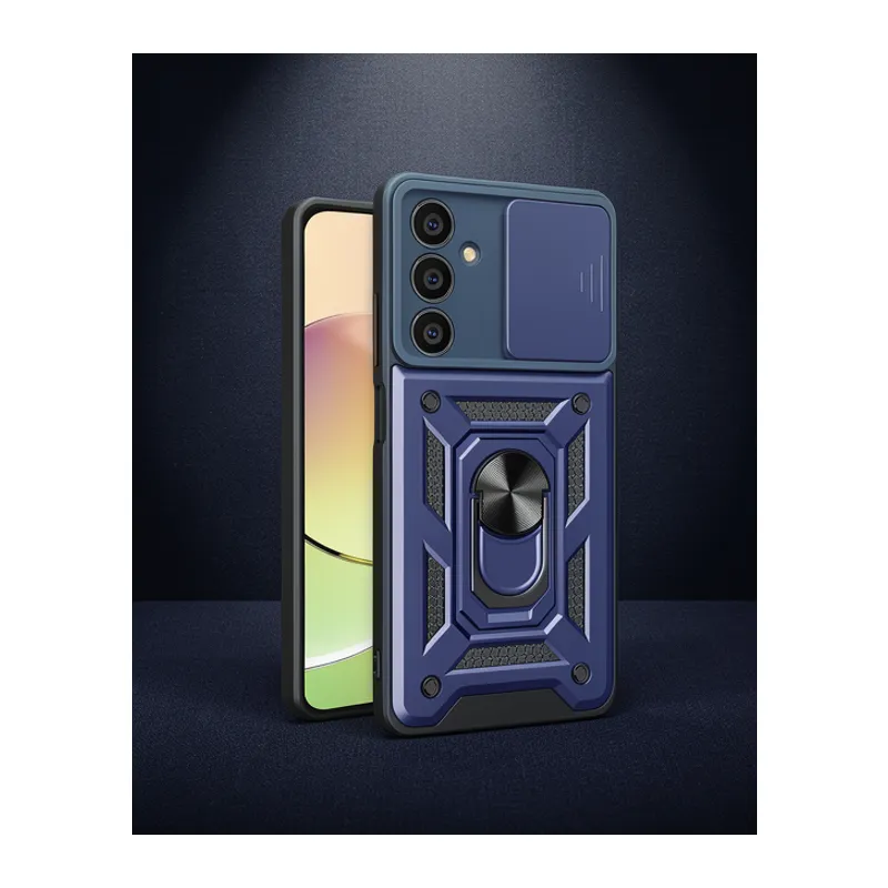 Samsung Galaxy A25 5g Kılıf Pars Lens Yüzüklü Silikon - Lacivert