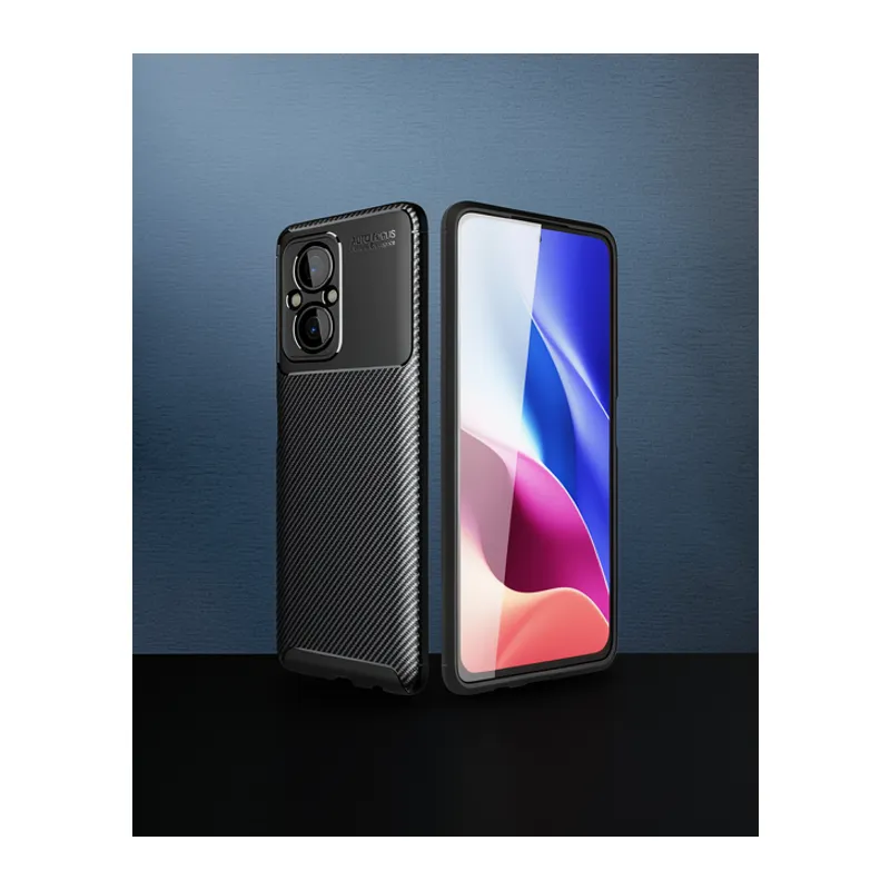 Xiaomi Poco M5 Kılıf Auto Focus Karbon Kapak - Siyah