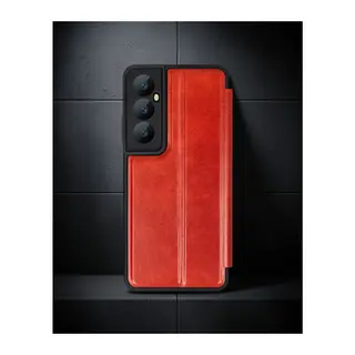 Realme C65 Kılıf Flip Cover - Kırmızı