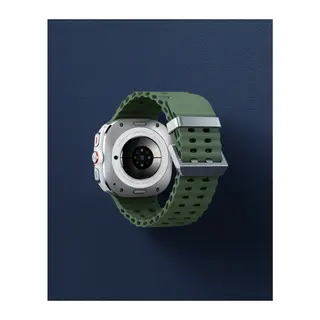 Samsung Watch 7 Ultra Kr417 Rug Silikon Kordon - Koyu Yeşil