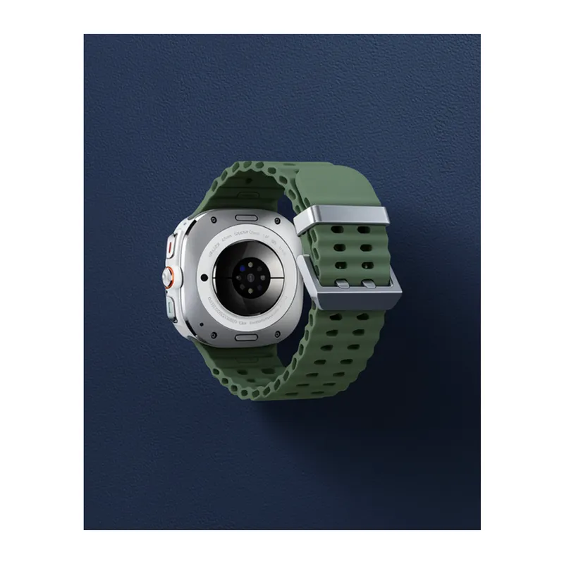 Samsung Watch 7 Ultra Kr417 Rug Silikon Kordon - Koyu Yeşil