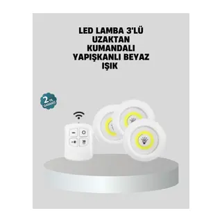 Uzaktan Kumandalı 3’lü Ayarlanabilir Spot LED Işık Seti