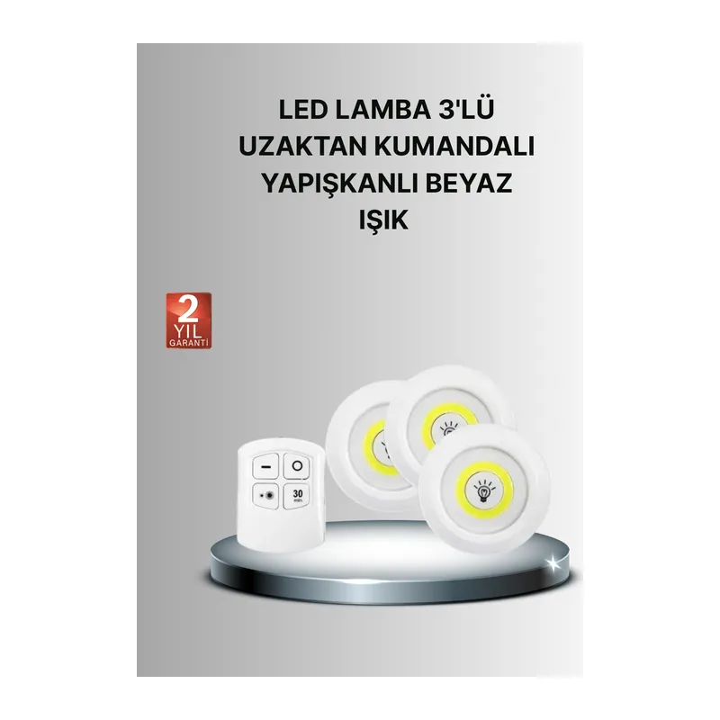 Dekoratif ve Pratik 3’lü Kumandalı Spot LED Aydınlatma