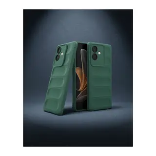 Oppo A3 Kılıf Optimum Silikon - Koyu Yeşil