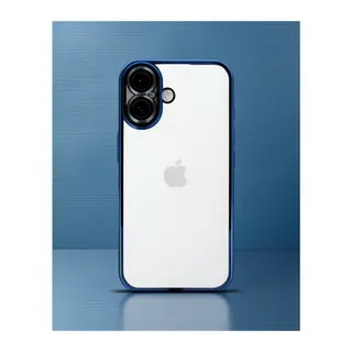 iPhone 16 Kılıf Razer Lensli Silikon - Açık Mavi