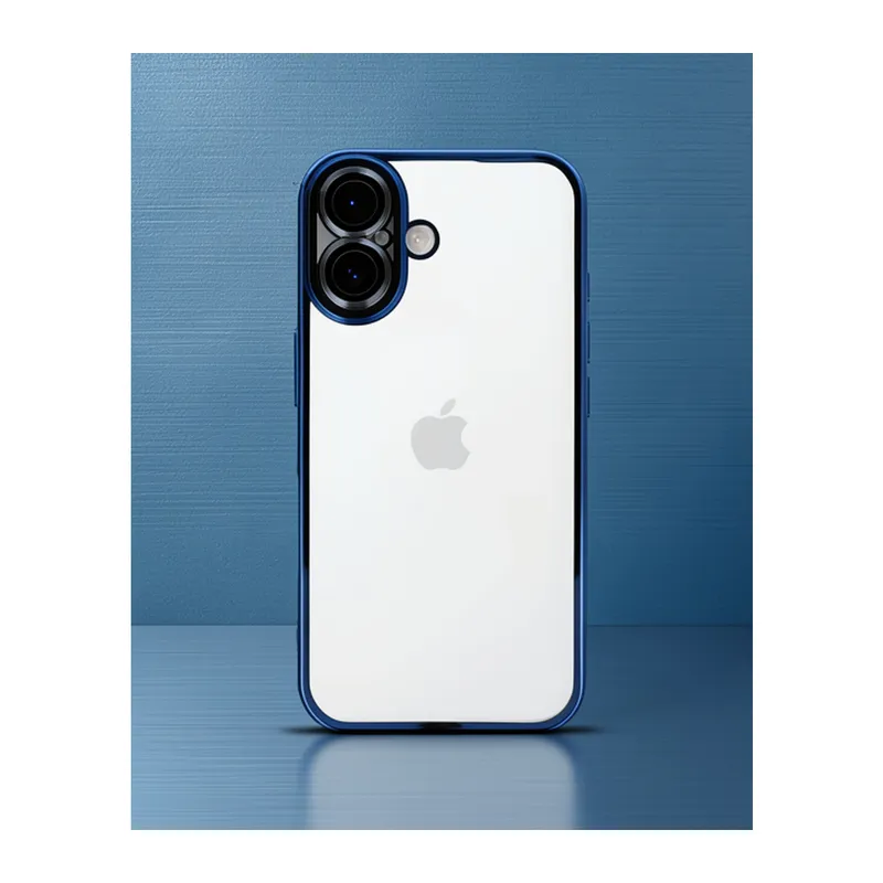 iPhone 16 Kılıf Razer Lensli Silikon - Açık Mavi