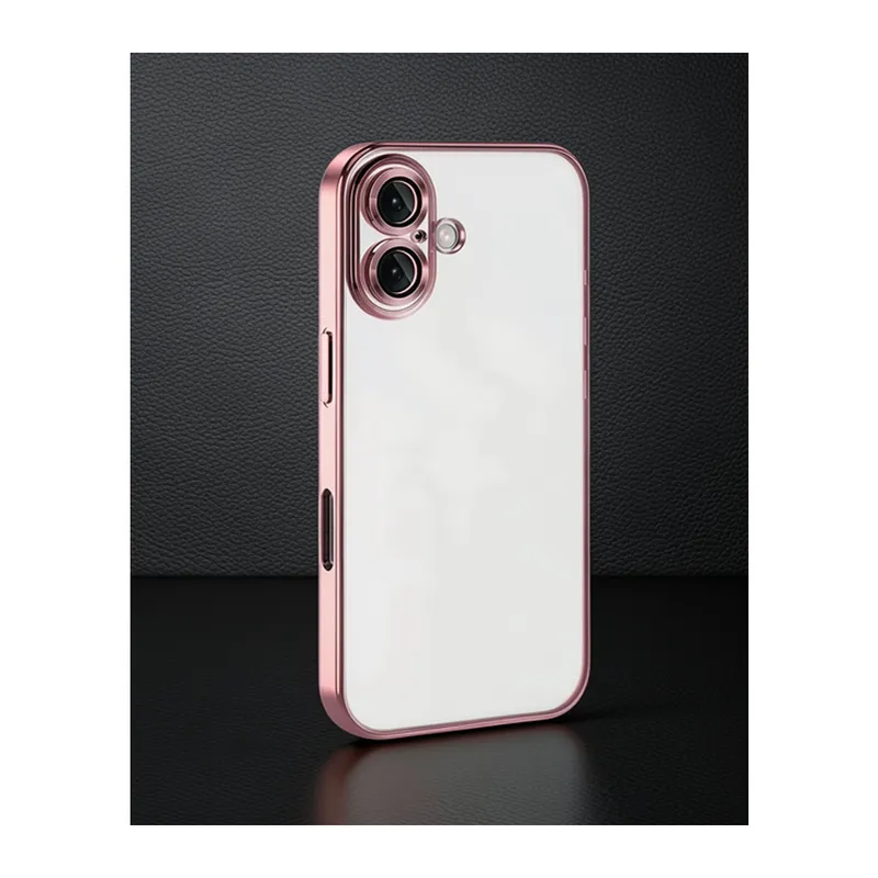 iPhone 16 Kılıf Razer Lensli Silikon - Pembe