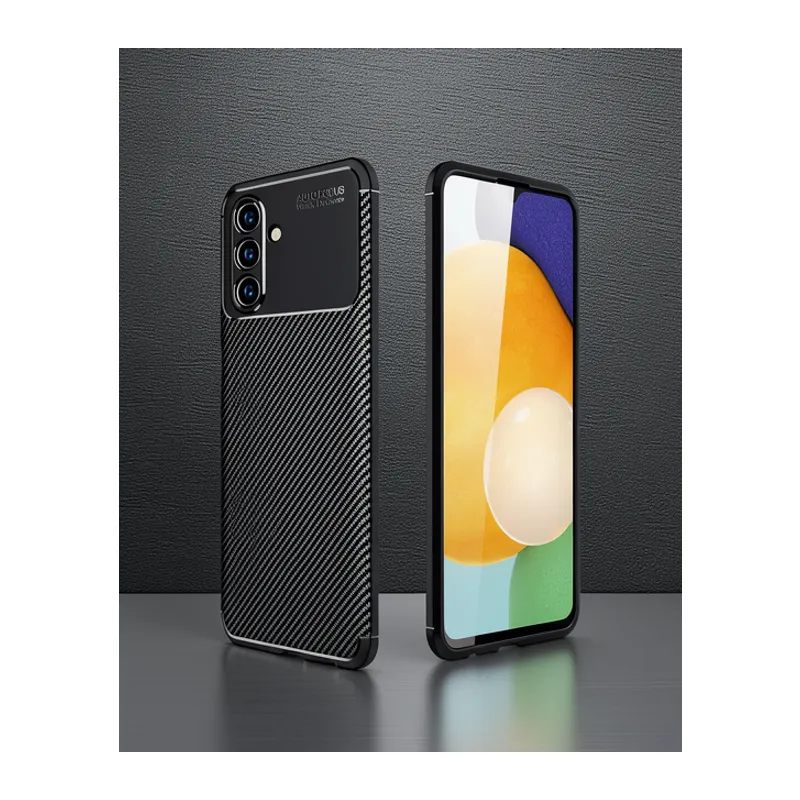 Samsung Galaxy A36 Kılıf Auto Focus Karbon Kapak - Siyah