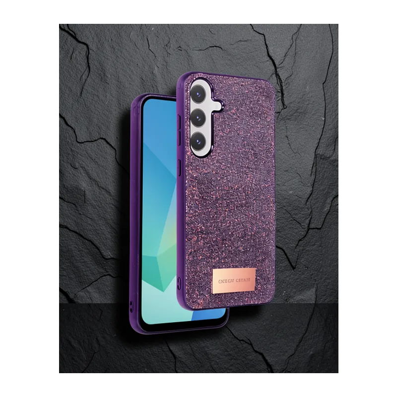 Onegif Samsung Galaxy A26 Bright Simli Kapak - Derin Mor
