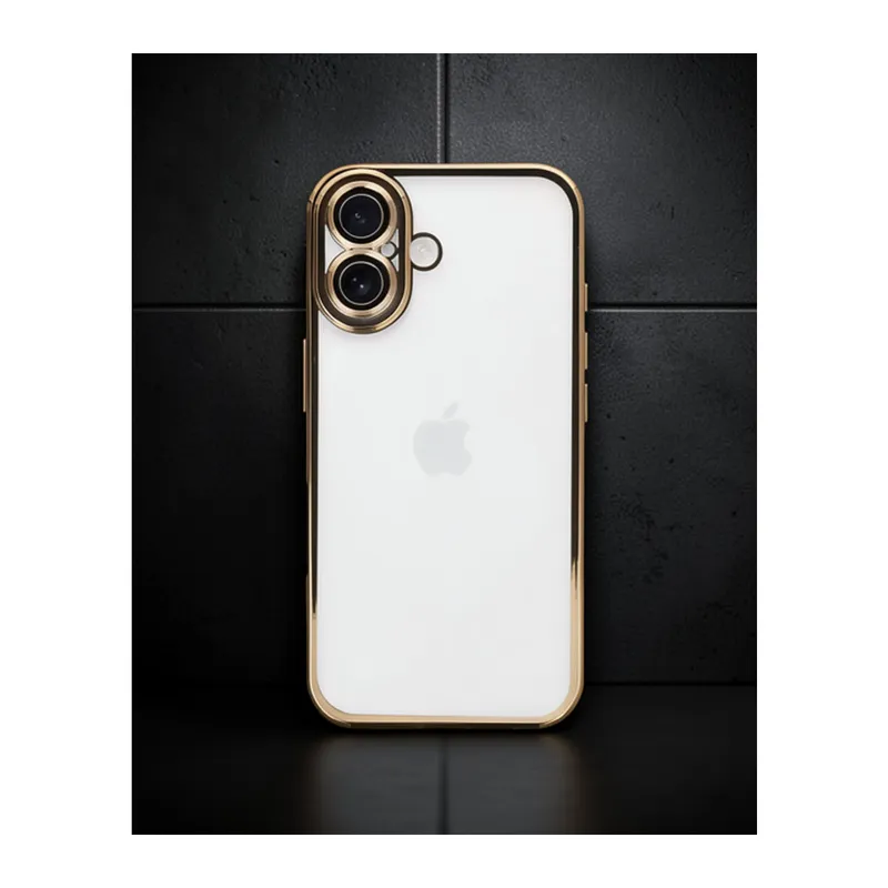 iPhone 16 Plus Kılıf Razer Lensli Silikon - Gold