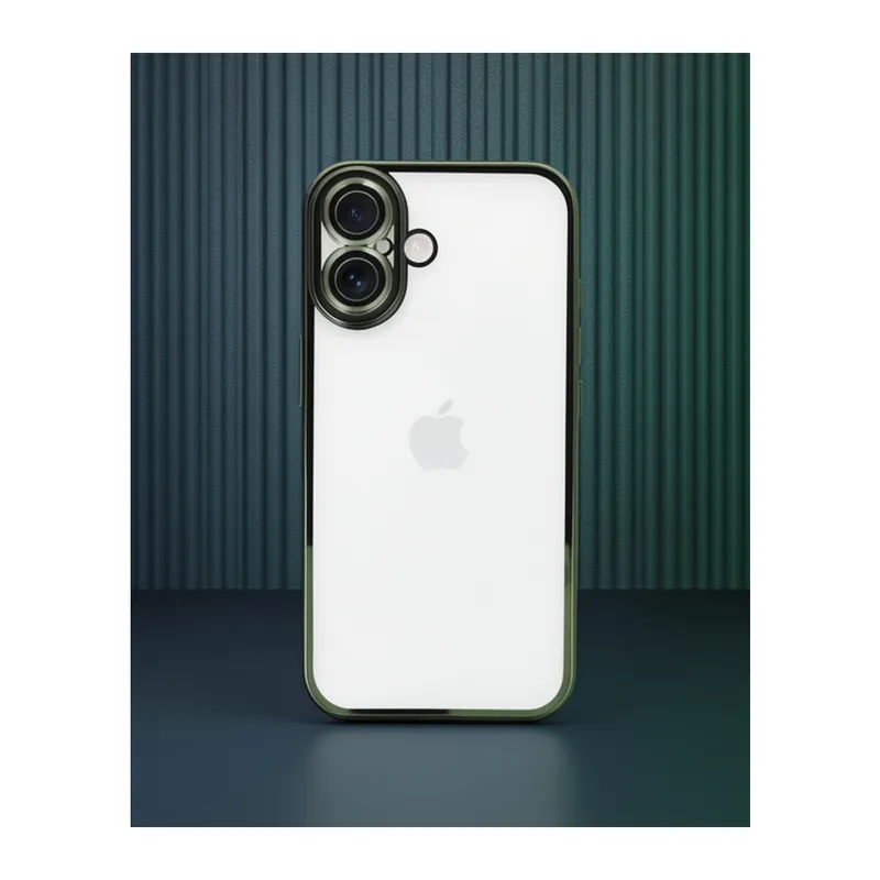 iPhone 16 Plus Kılıf Razer Lensli Silikon - Yeşil