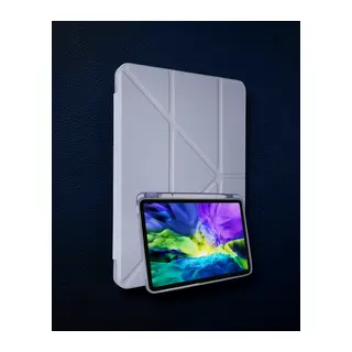 Samsung Galaxy P610 Tab S6 Lite 10.4 Kılıf Kalemlikli Mars Tablet Kılıfı - Lila