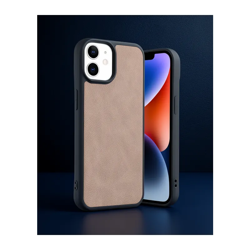 Apple İphone 11 Kılıf Aras Deri Kapak - Pudra