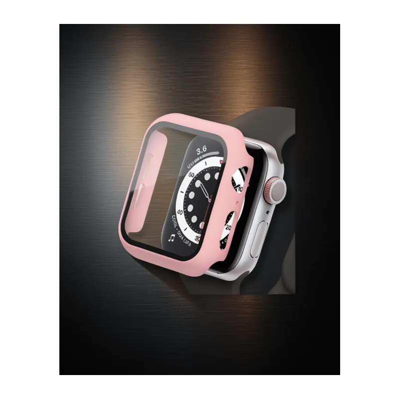 Apple Watch 44mm Camlı Kasa Ekran Koruyucu - Rose