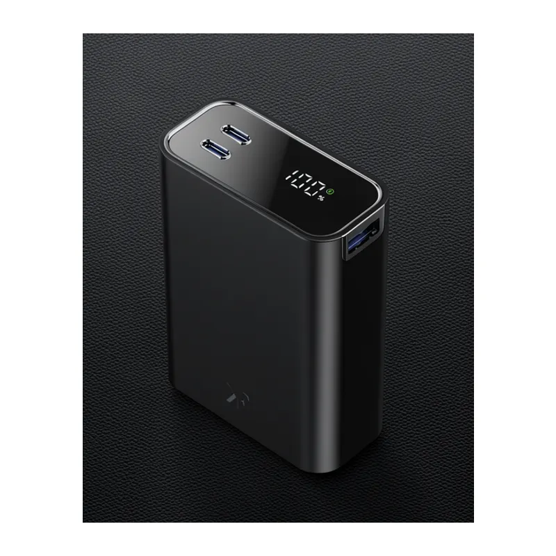 Pw501 20.000 Mah Dijital Göstergeli 2 Adet 45w Type-c Ve 22.5w Usb Çıkışlı Şarj Pd Hızlı Şarj Powerbank - Siyah