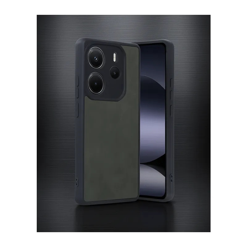 Xiaomi Redmi Note 14 4g Kılıf Aras Deri Kapak - Koyu Yeşil