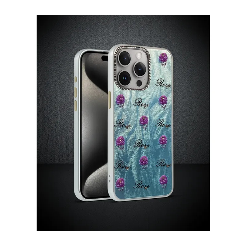 Apple İphone 15 Pro Kılıf Blade Aynalı Desenli Kapak - Desen 9
