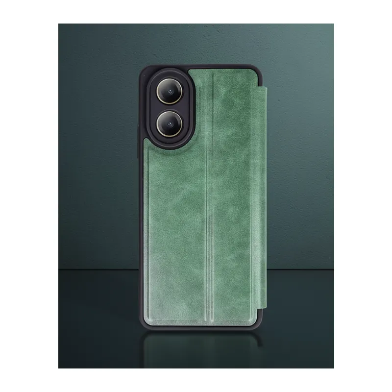 Oppo A38 Kılıf Flip Cover - Koyu Yeşil