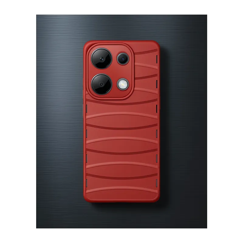 Xiaomi Redmi Note 13 Pro 4g Kılıf Bibercas Silikon Kapak - Kırmızı