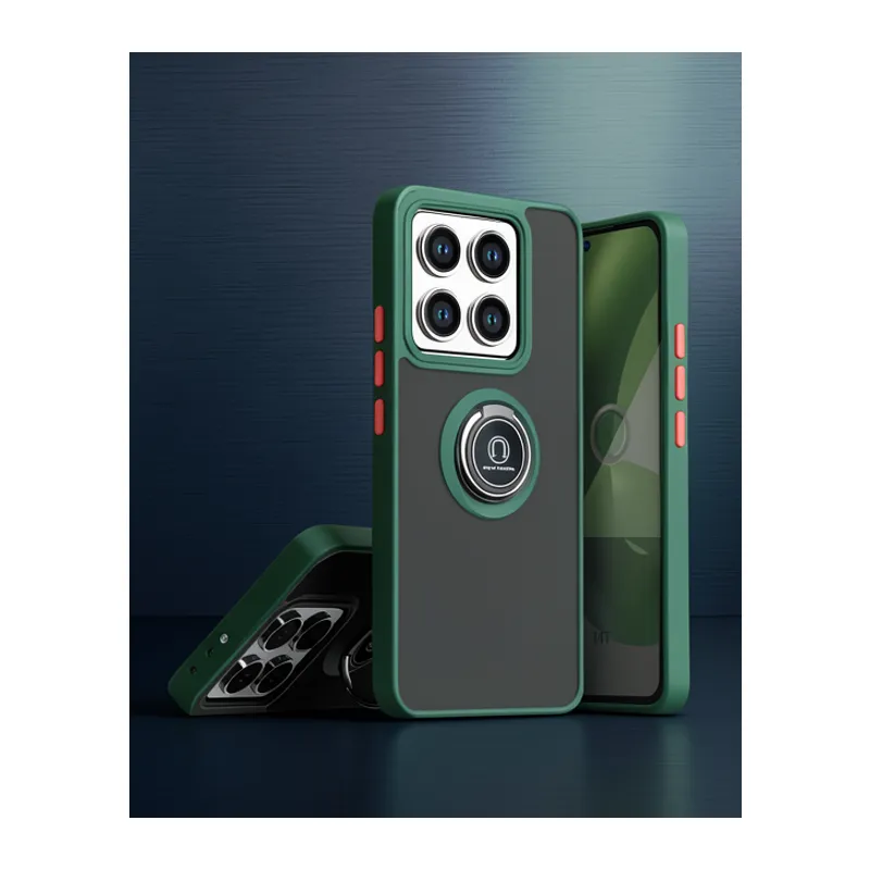 Xiaomi Mi 15 Kılıf Montreal Yüzüklü Silikon Kapak - Yeşil