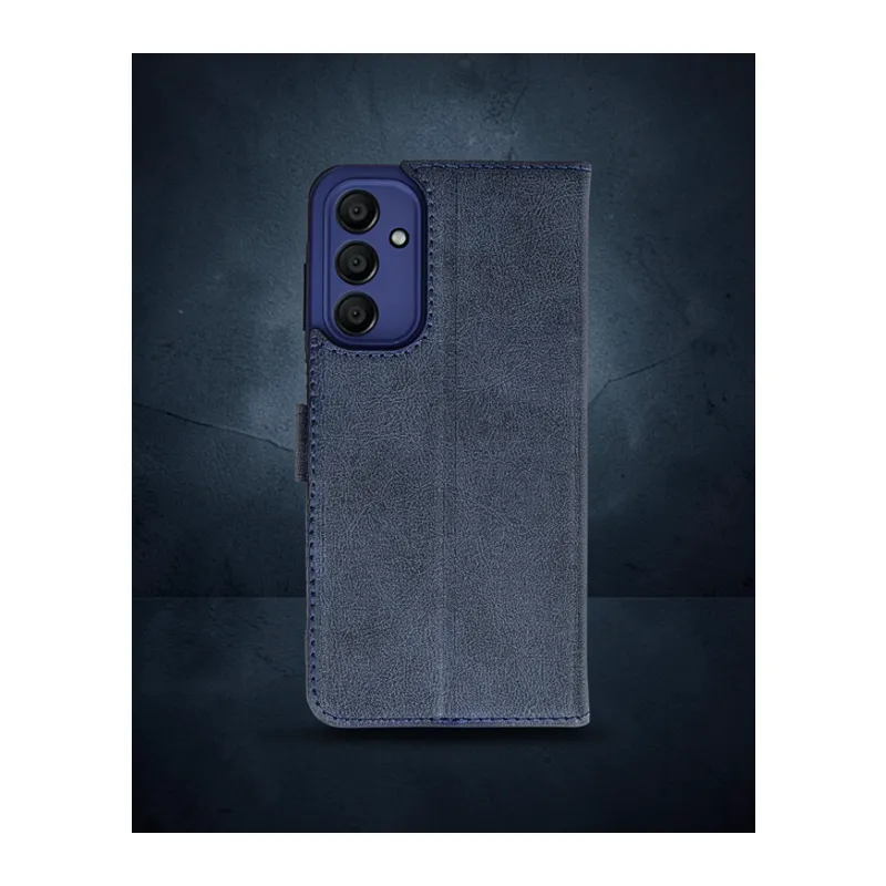 Samsung Galaxy M15 Kılıf Trend S Plus Kapaklı Kılıf - Lacivert