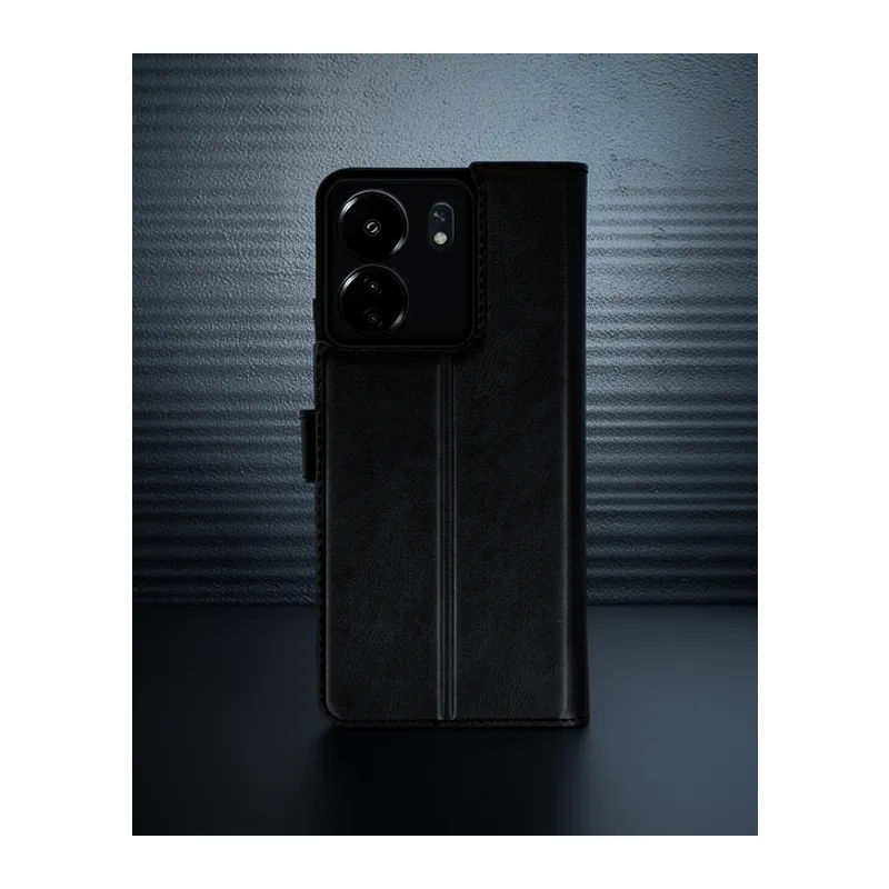 Xiaomi Redmi 13c Kılıf Trend S Plus Kapaklı Kılıf - Siyah