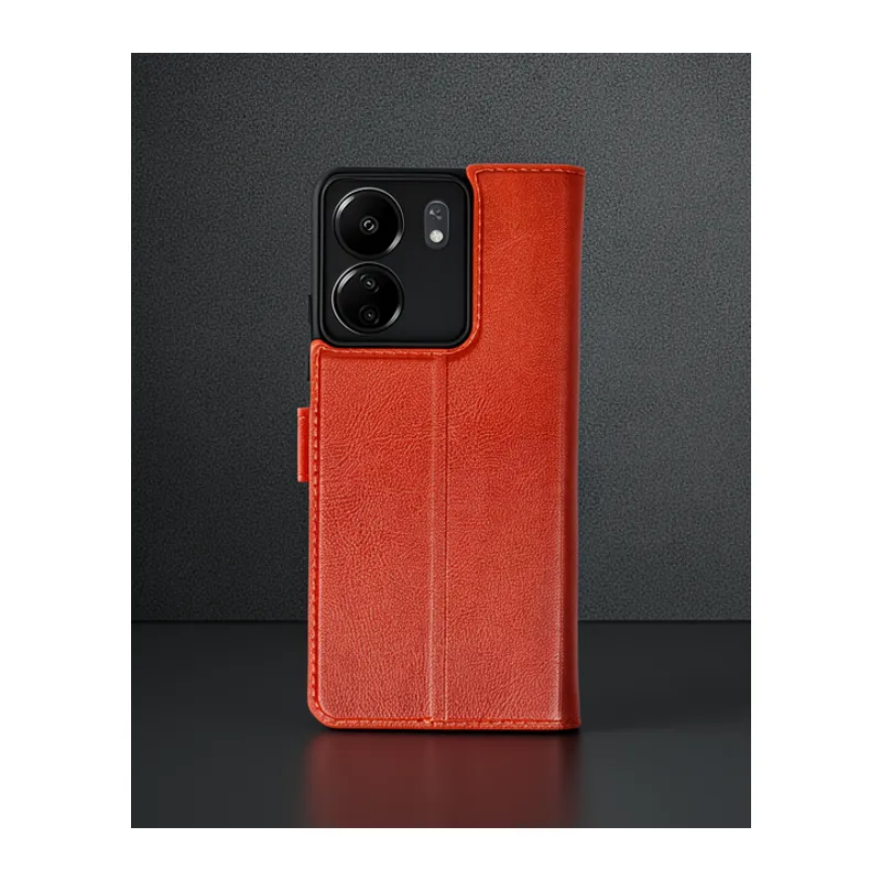 Xiaomi Redmi 13c Kılıf Trend S Plus Kapaklı Kılıf - Kırmızı