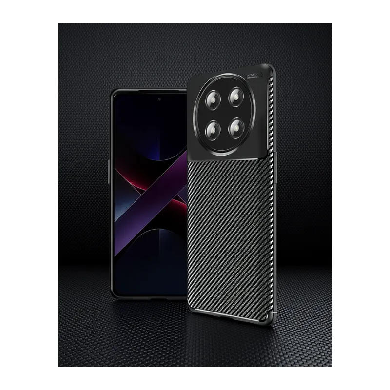 Honor Magic 7 Lite Kılıf Auto Focus Karbon Kapak - Siyah