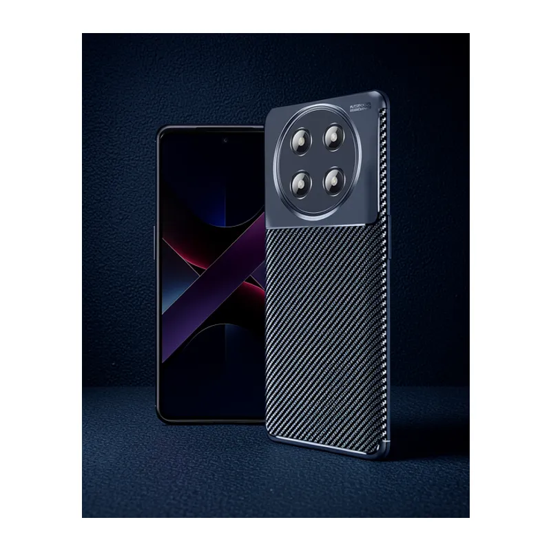 Honor Magic 7 Lite Kılıf Auto Focus Karbon Kapak - Lacivert