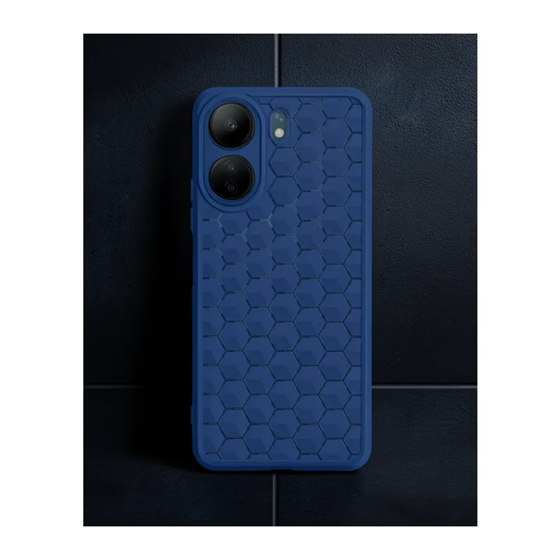 Xiaomi Redmi 13c Kılıf Petek Silikon Kapak - Lacivert