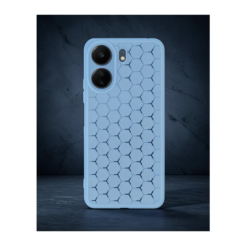 Xiaomi Redmi 13c Kılıf Petek Silikon Kapak - Mavi