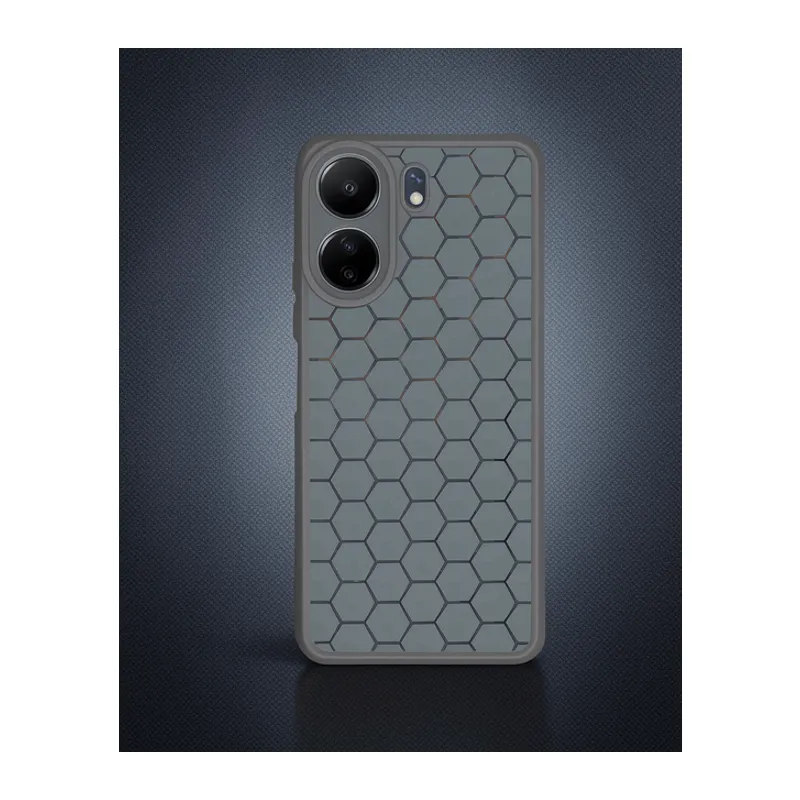 Xiaomi Redmi 13c Kılıf Petek Silikon Kapak - Koyu Yeşil