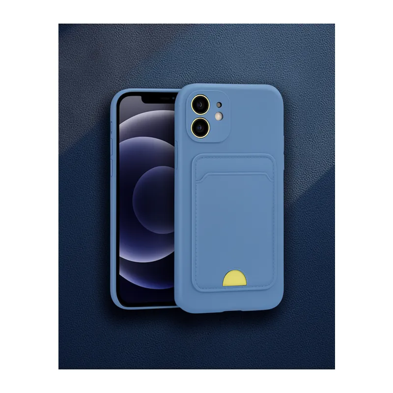 Apple İphone 11 Kılıf Kelvin Kartvizitli Silikon - Mavi