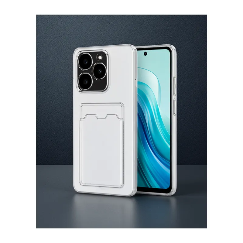 Realme C61 Kılıf Kart Şeffaf Silikon - Şeffaf