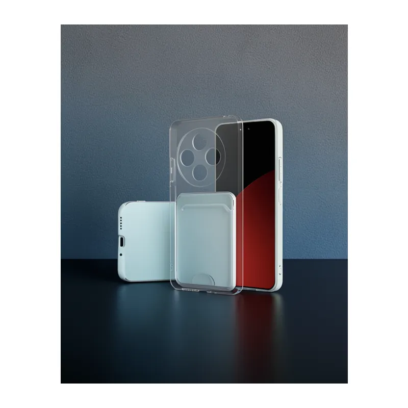 Xiaomi Redmi 14c Kılıf Kart Şeffaf Silikon - Şeffaf