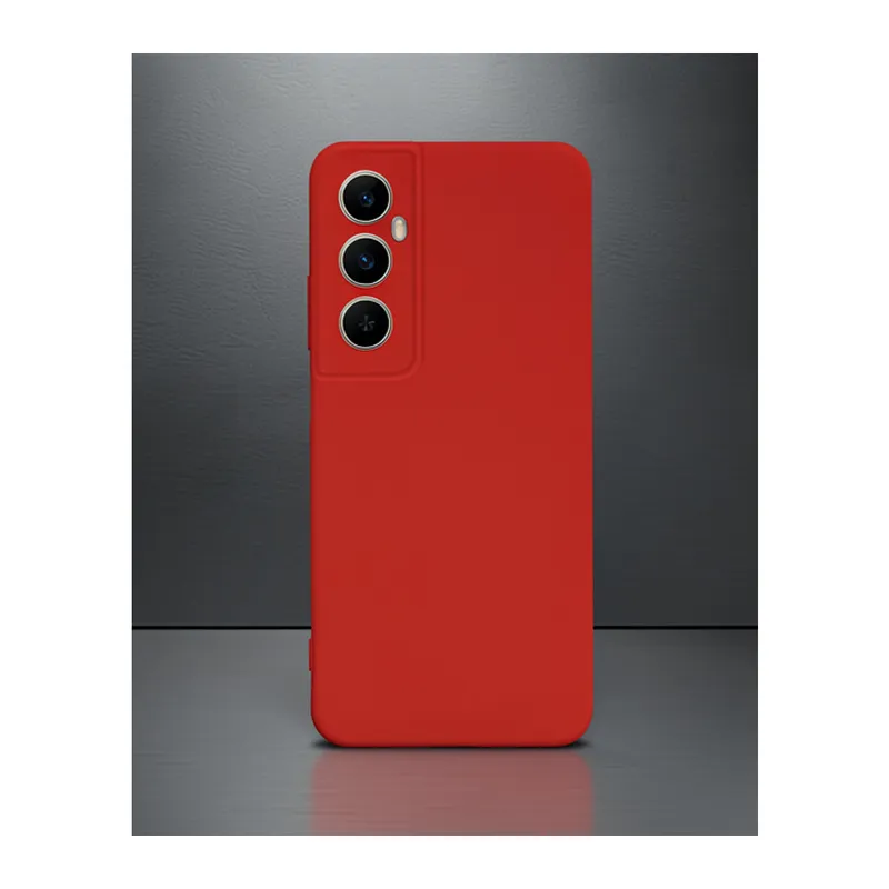 Realme C65 Kılıf First Silikon - Kırmızı